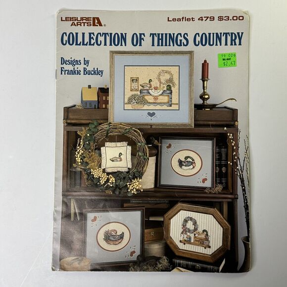 Leisure Arts Collection Things Country Cross Stitch Pattern Leaflet 1986 Project - Picture 7 of 13